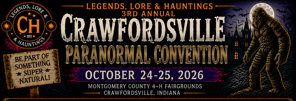 Legends, Lore & Hauntings 3rd Annual Crawfordsville Paranormal Convention